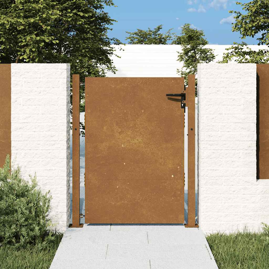 Vrtna vrata 100x125 cm Corten čelik