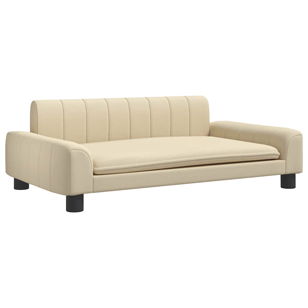 Krevet za pse krem 90 x 53 x 30 cm od tkanine
