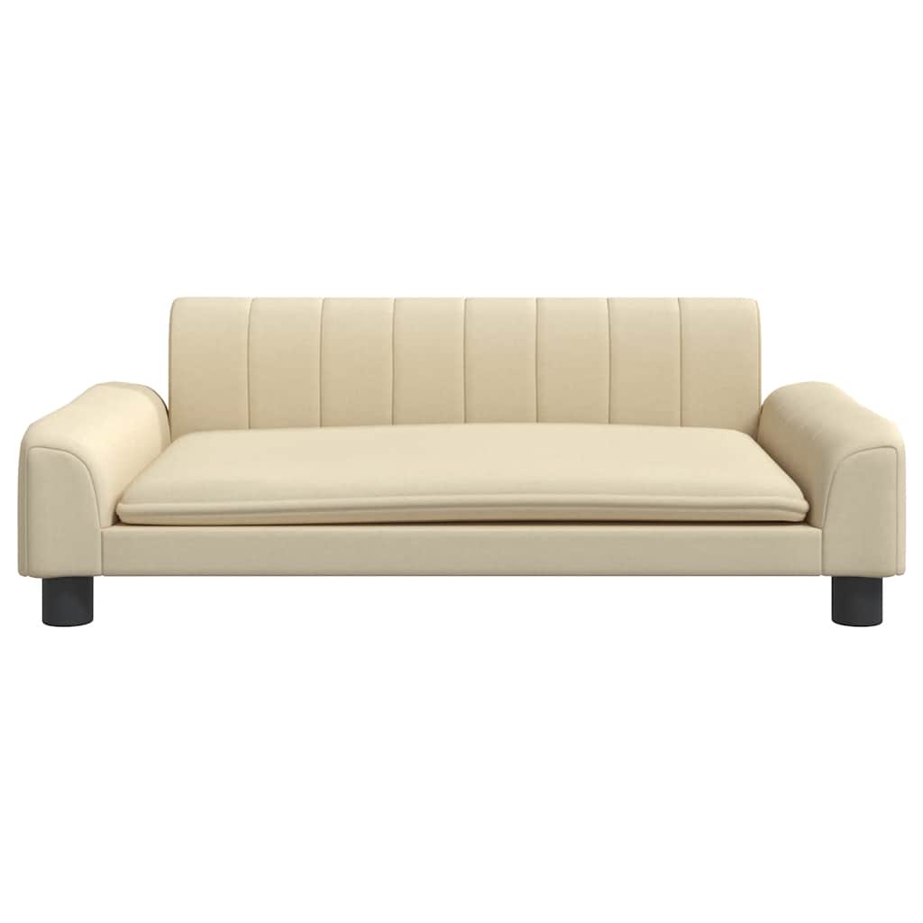 Krevet za pse krem 90 x 53 x 30 cm od tkanine