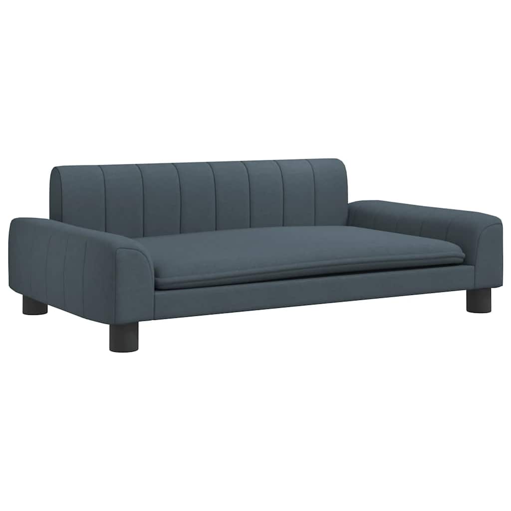 Krevet za pse tamnosivi 90 x 53 x 30 cm od tkanine
