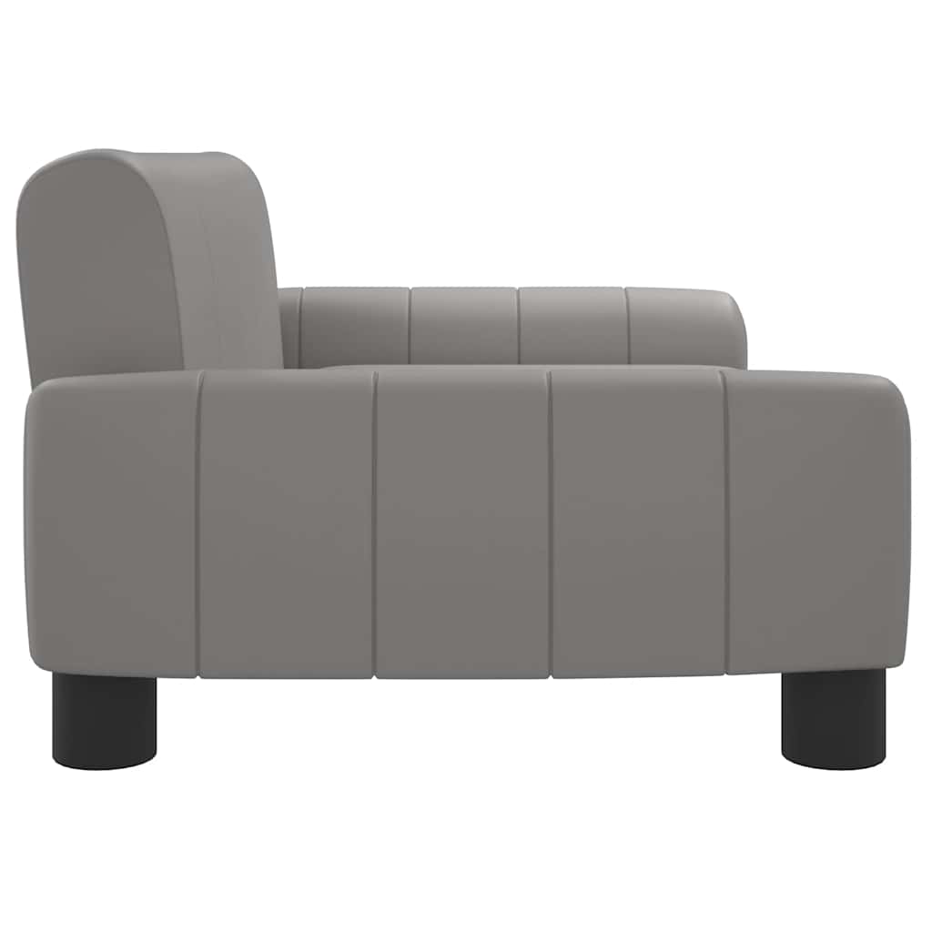 Krevet za pse sivo 70 x 45 x 30 cm od umjetne kože