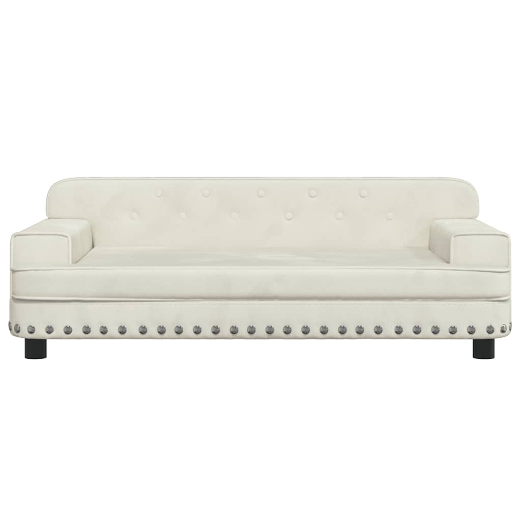 Krevet za pse Krem 90 x 53 x 30 cm baršunasti