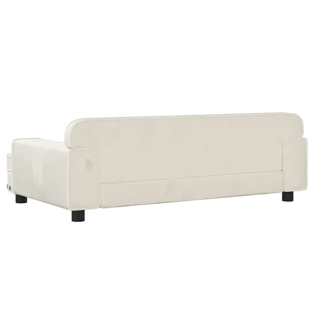 Krevet za pse Krem 90 x 53 x 30 cm baršunasti