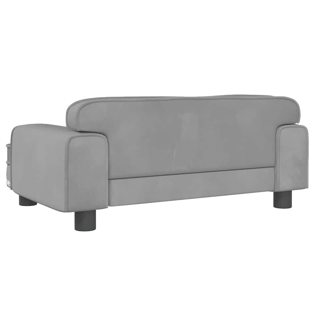 Krevet za pse svjetlosivi 70 x 45 x 30 cm baršunasti