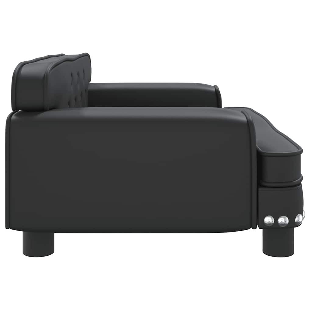 Krevet za pse crni 70 x 45 x 30 cm od umjetne kože