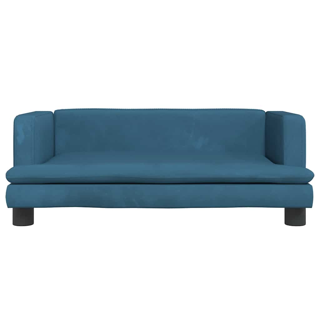 Krevet za pse plavi 80 x 45 x 30 cm baršunasti