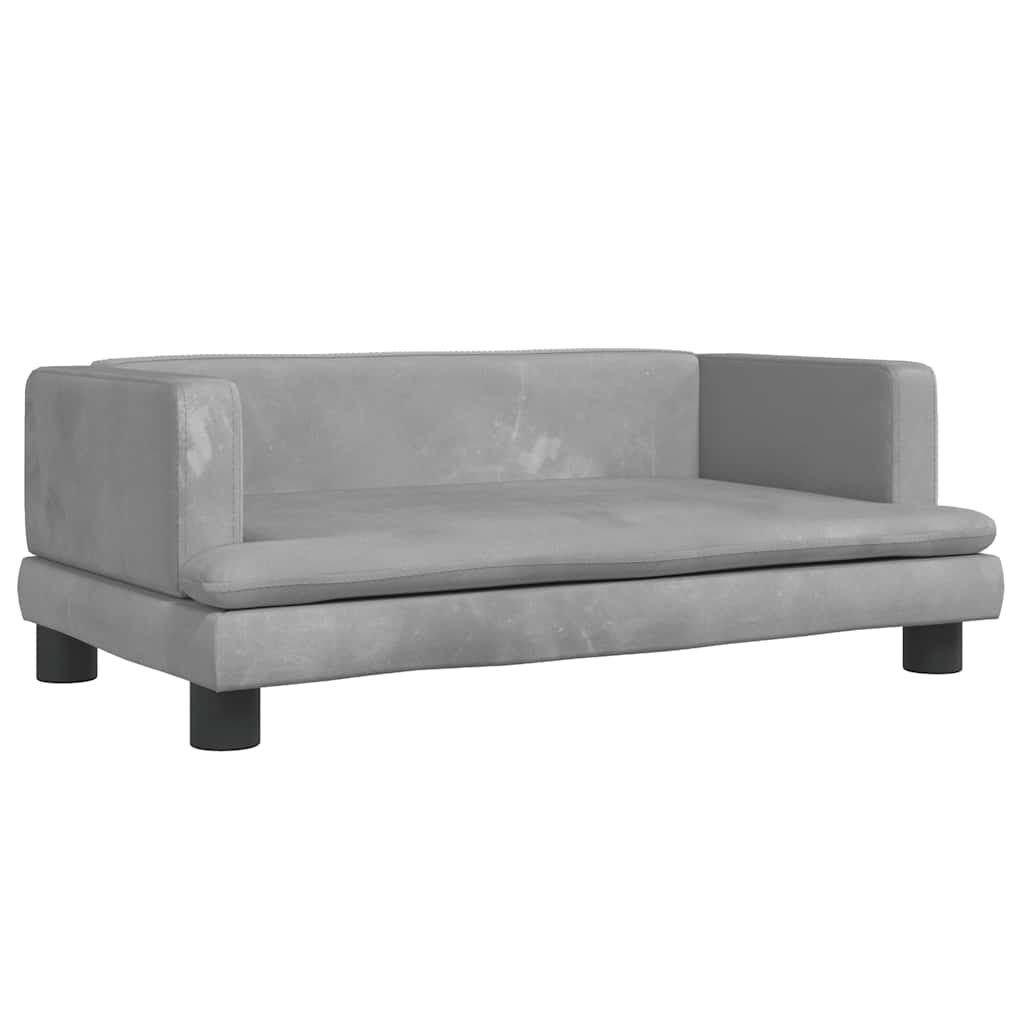 Krevet za pse svjetlosivi 80 x 45 x 30 cm baršunasti