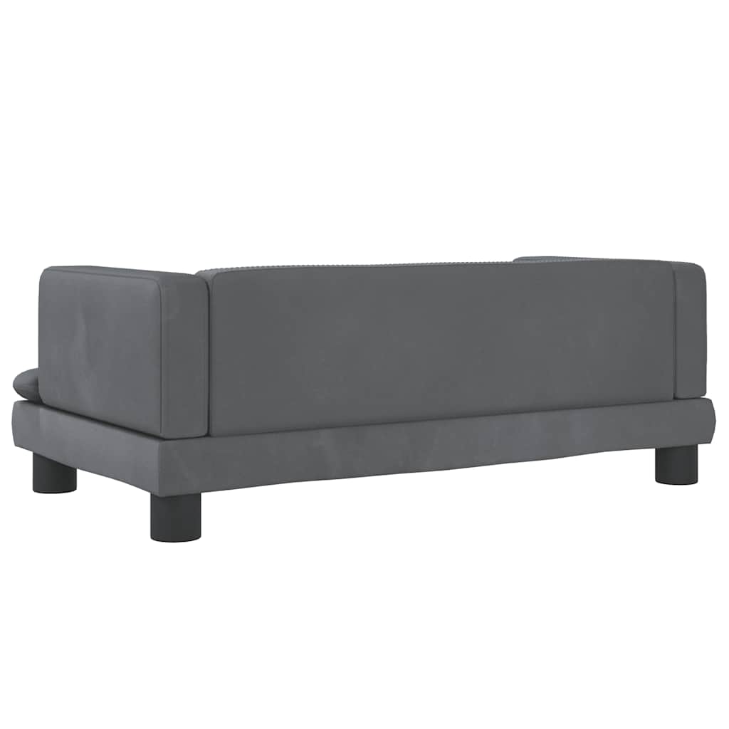 Krevet za pse tamnosivi 80 x 45 x 30 cm baršunasti