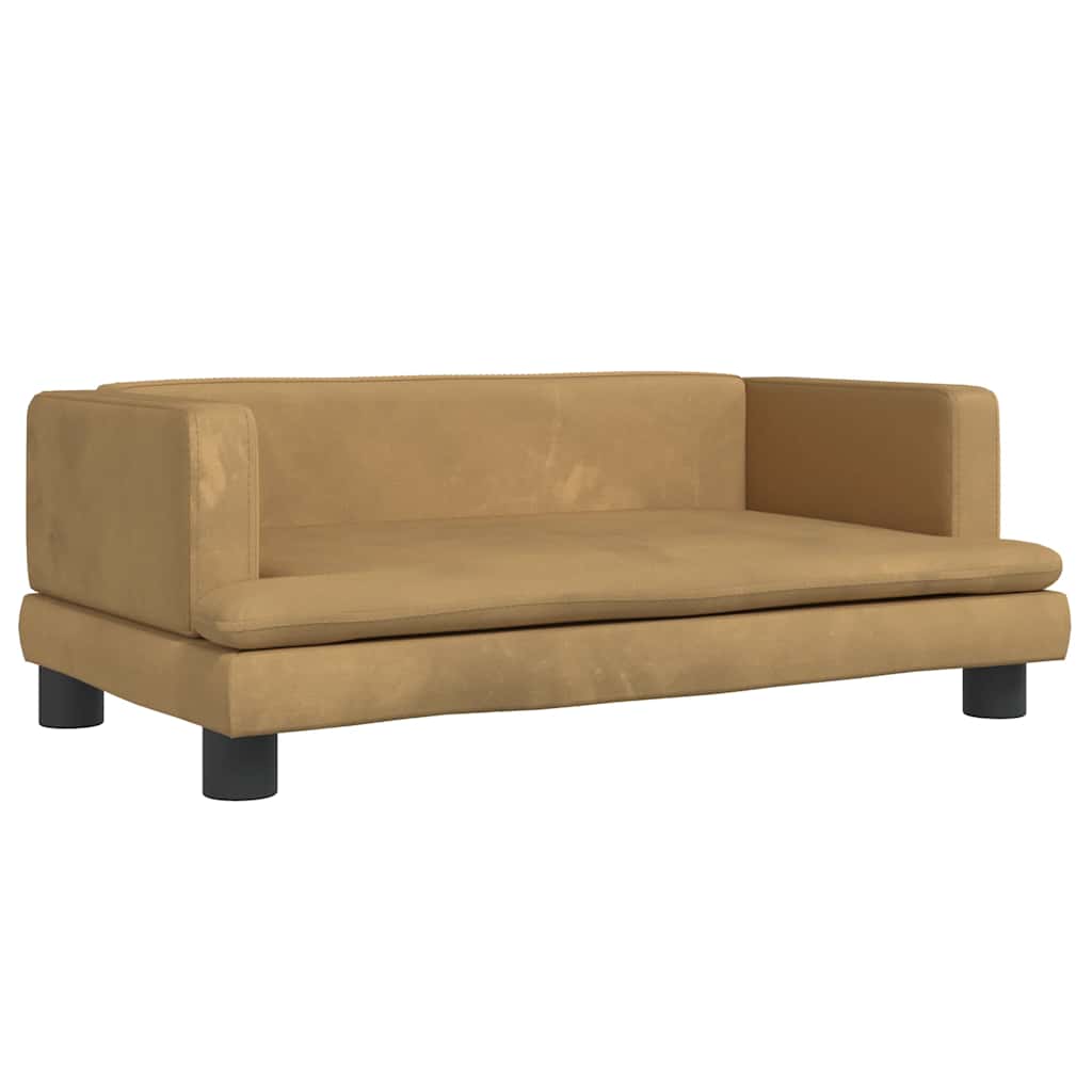 Krevet za pse smeđi 80 x 45 x 30 cm baršunasti