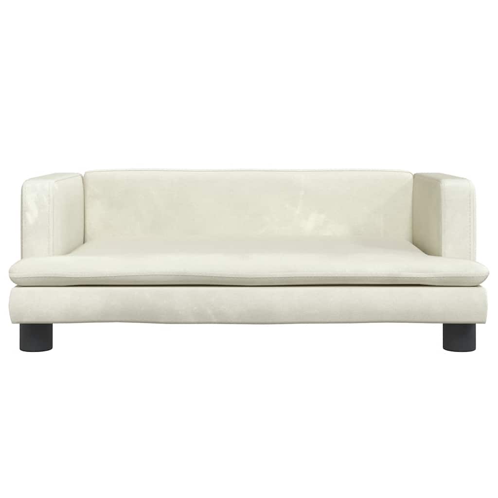 Krevet za pse krem 80 x 45 x 30 cm baršunasti
