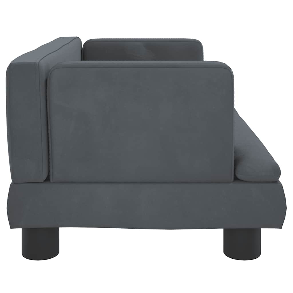 Krevet za pse tamnosivi 60 x 40 x 30 cm baršunasti