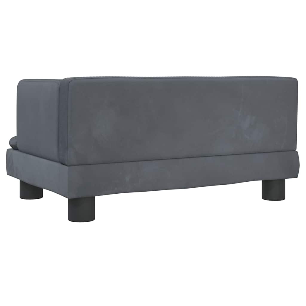 Krevet za pse tamnosivi 60 x 40 x 30 cm baršunasti