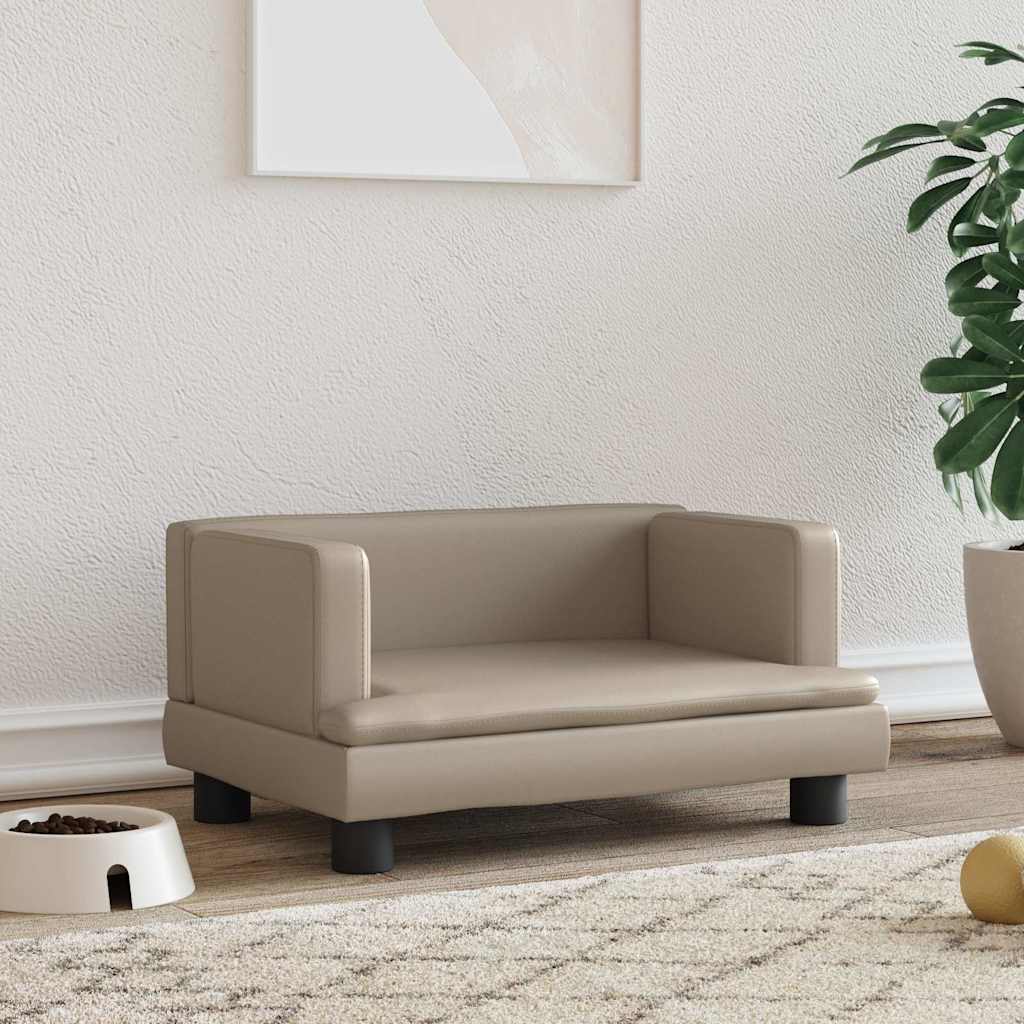 Krevet za pse boja cappuccina 60 x 40 x 30 cm od umjetne kože