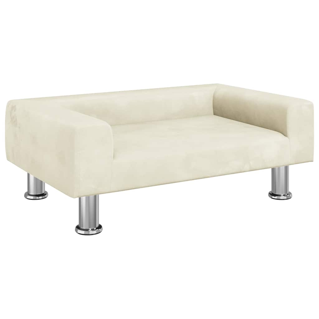 Krevet za pse krem 70x45x26,5 cm baršunasti