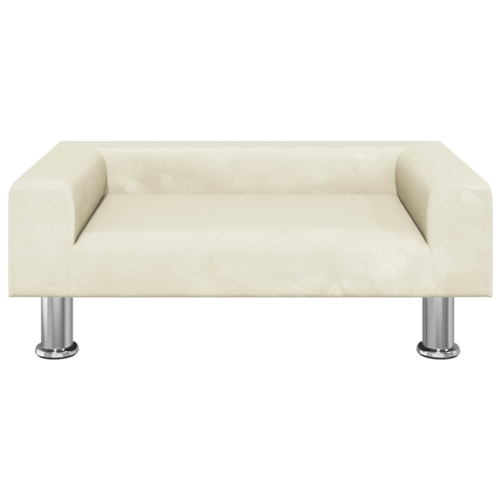 Krevet za pse krem 70x45x26,5 cm baršunasti