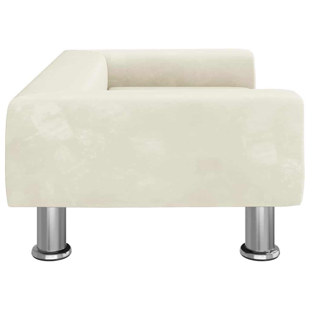 Krevet za pse krem 70x45x26,5 cm baršunasti