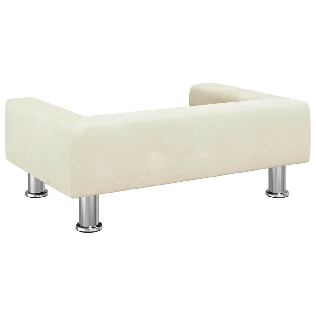 Krevet za pse krem 70x45x26,5 cm baršunasti