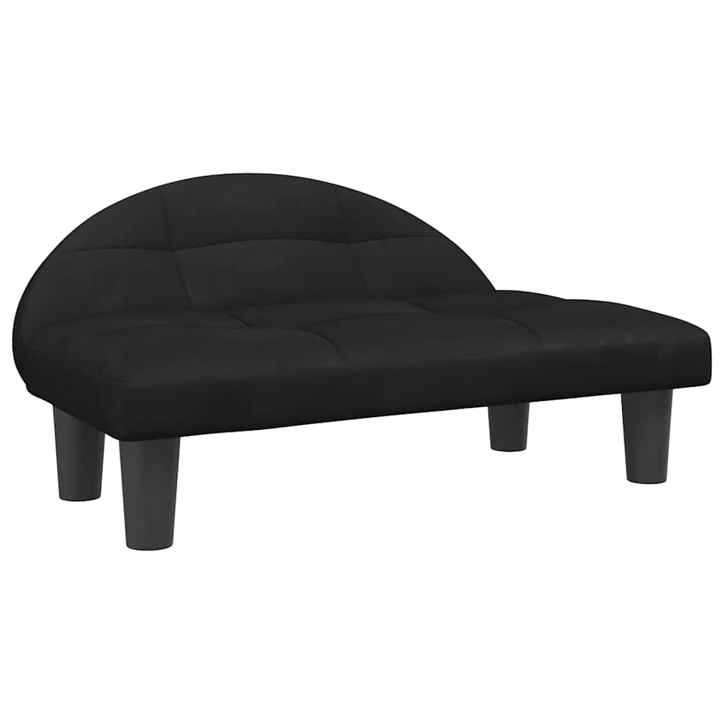 Krevet za pse crni 70x52x30 cm baršunasti