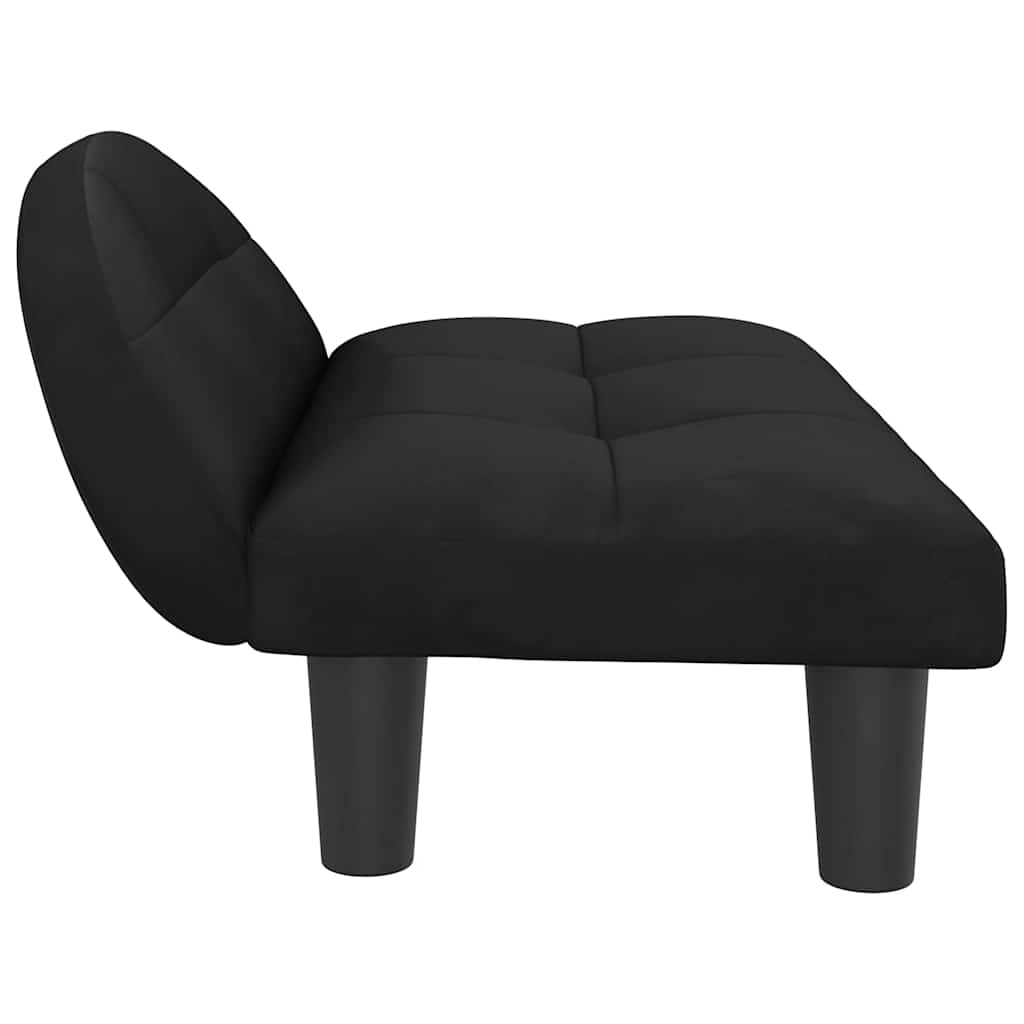 Krevet za pse crni 70x52x30 cm baršunasti