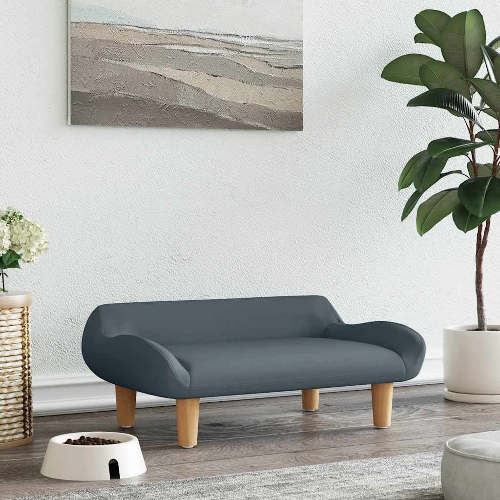 Krevet za pse tamnosivi 70x40x24 cm od tkanine