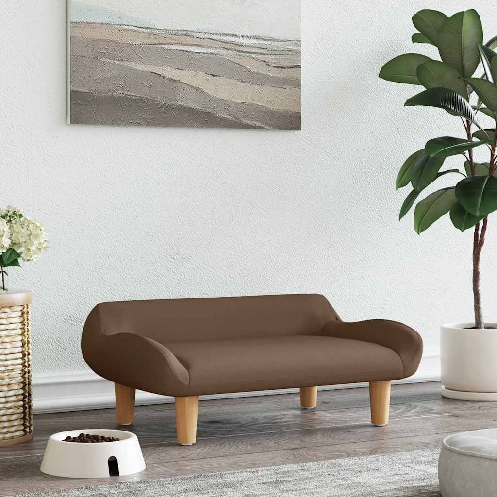 Krevet za pse smeđi 70x40x24 cm od tkanine