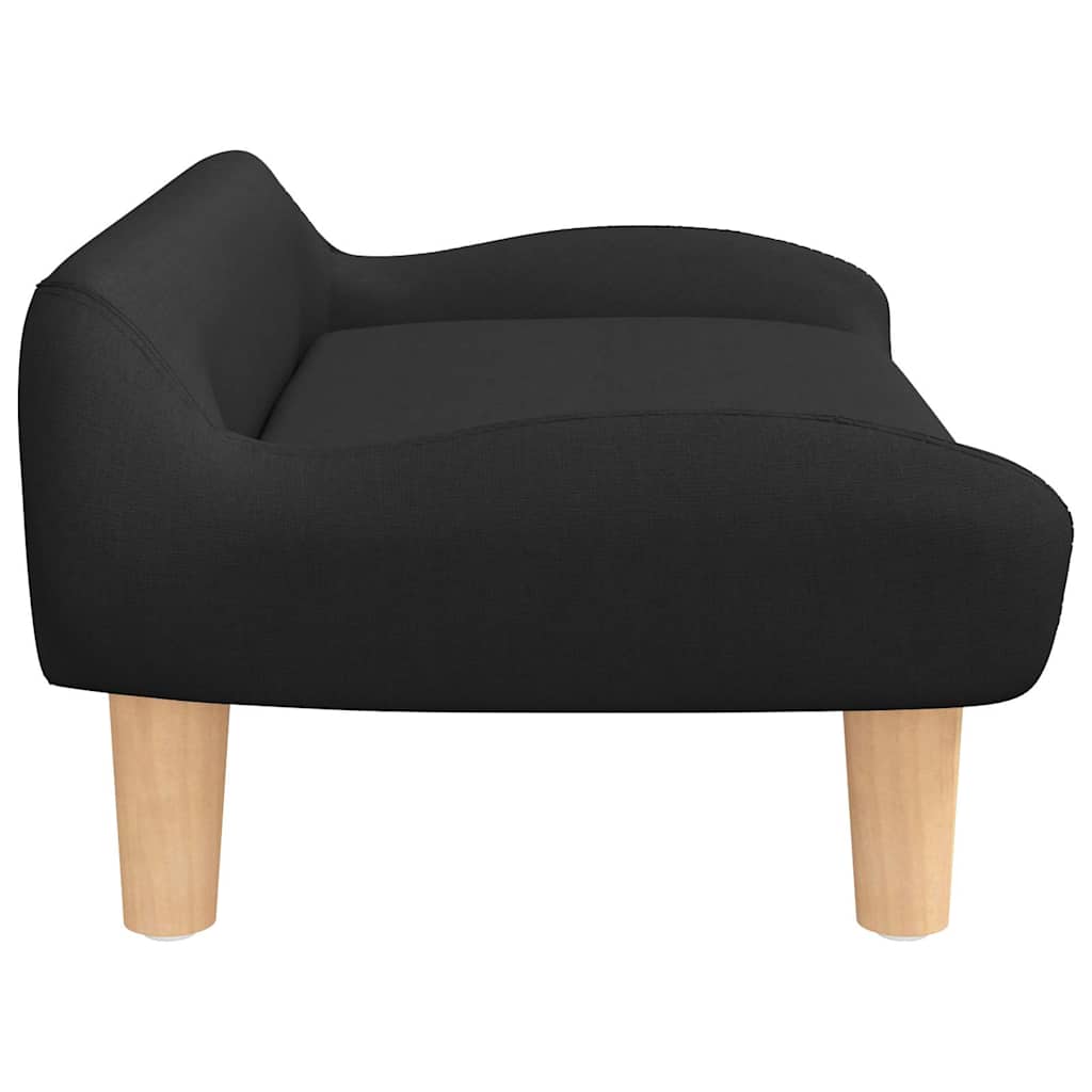 Krevet za pse crni 70x40x24 cm od tkanine