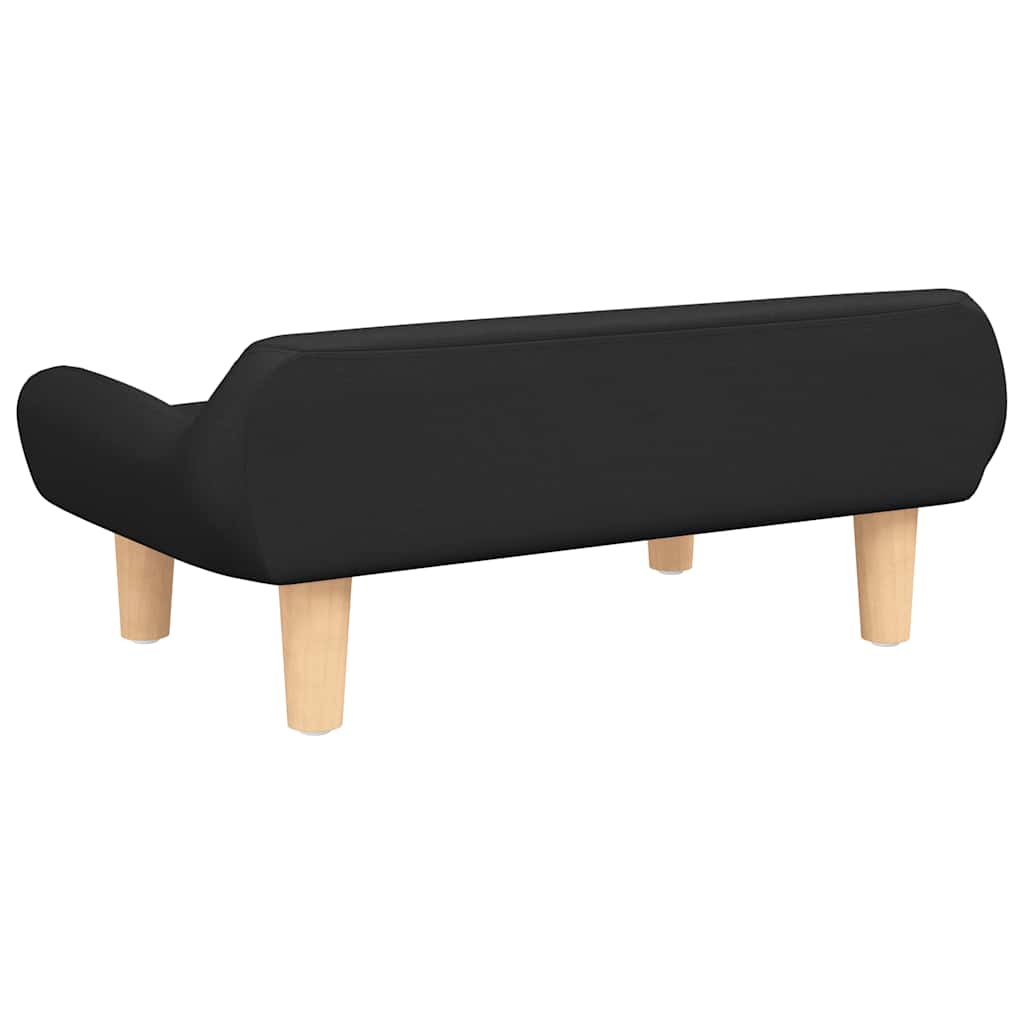 Krevet za pse crni 70x40x24 cm od tkanine