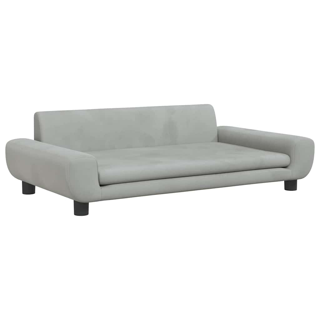 Krevet za pse svjetlosivi 100 x 54 x 33 cm baršunasti