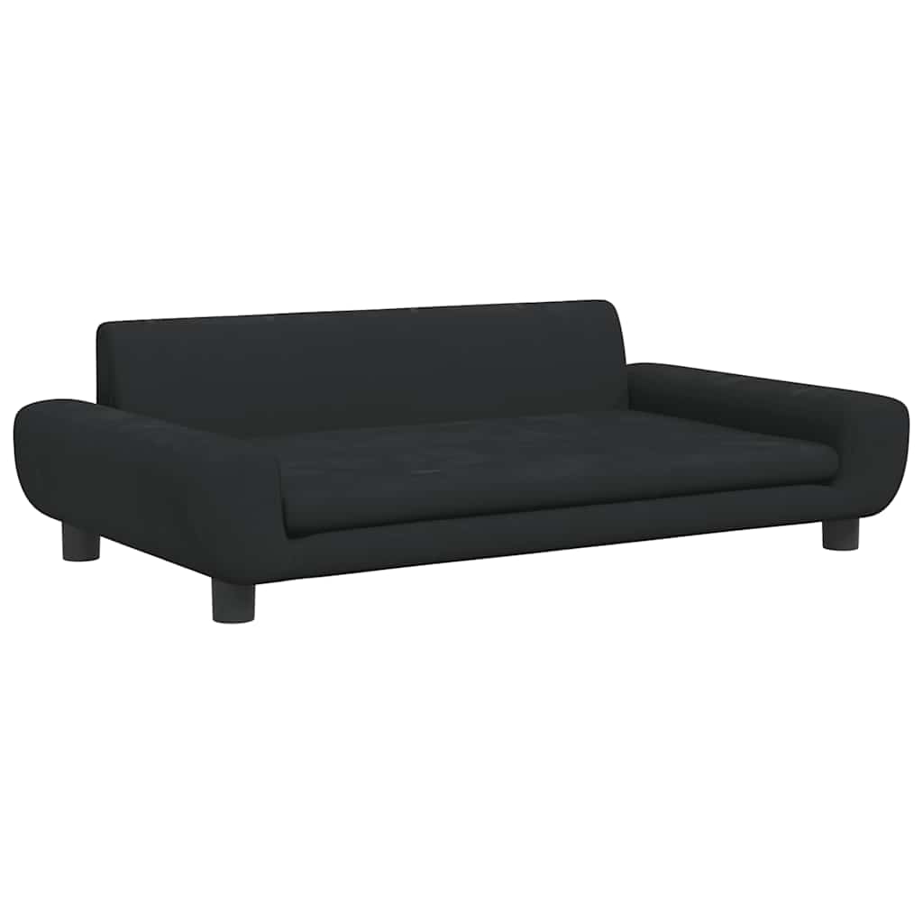 Krevet za pse crni 100 x 54 x 33 cm baršunasti