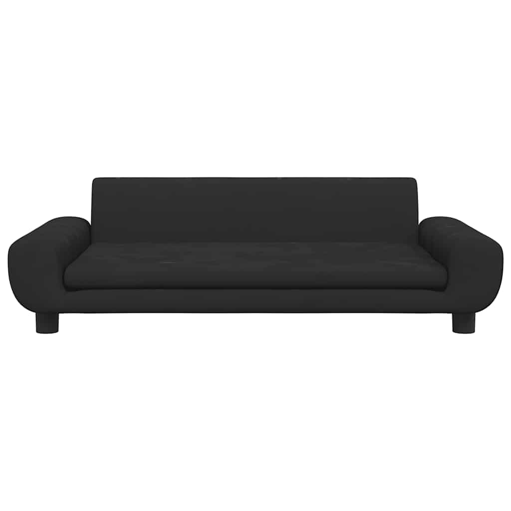 Krevet za pse crni 100 x 54 x 33 cm baršunasti