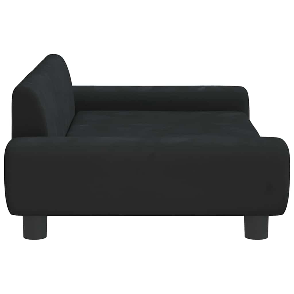 Krevet za pse crni 100 x 54 x 33 cm baršunasti
