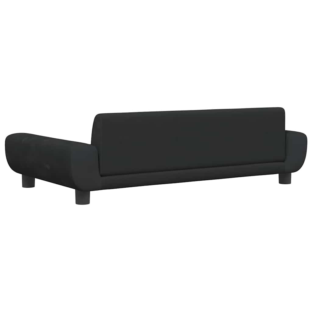 Krevet za pse crni 100 x 54 x 33 cm baršunasti