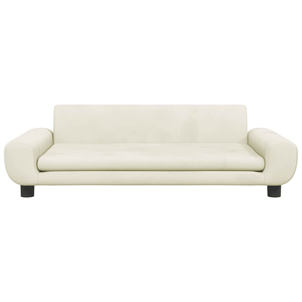 Krevet za pse Krem 100 x 54 x 33 cm baršunasti