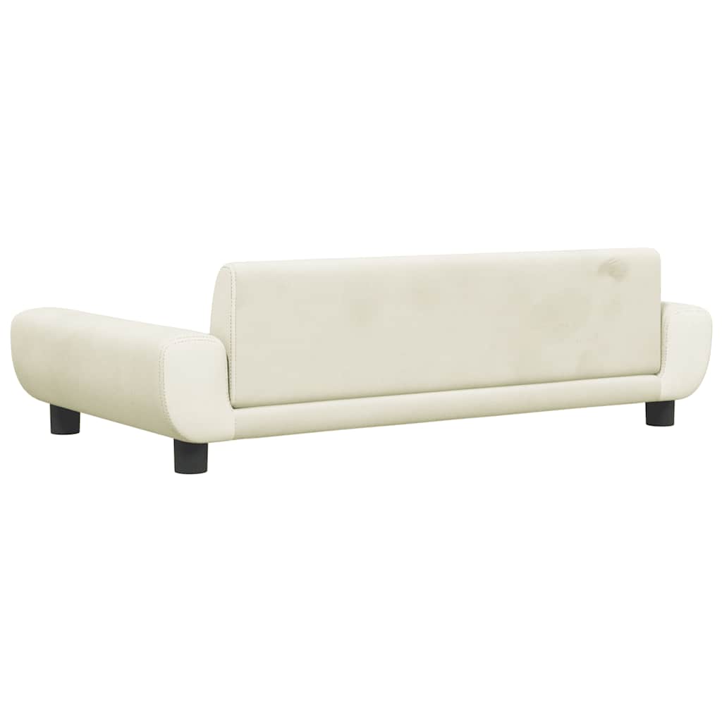 Krevet za pse Krem 100 x 54 x 33 cm baršunasti