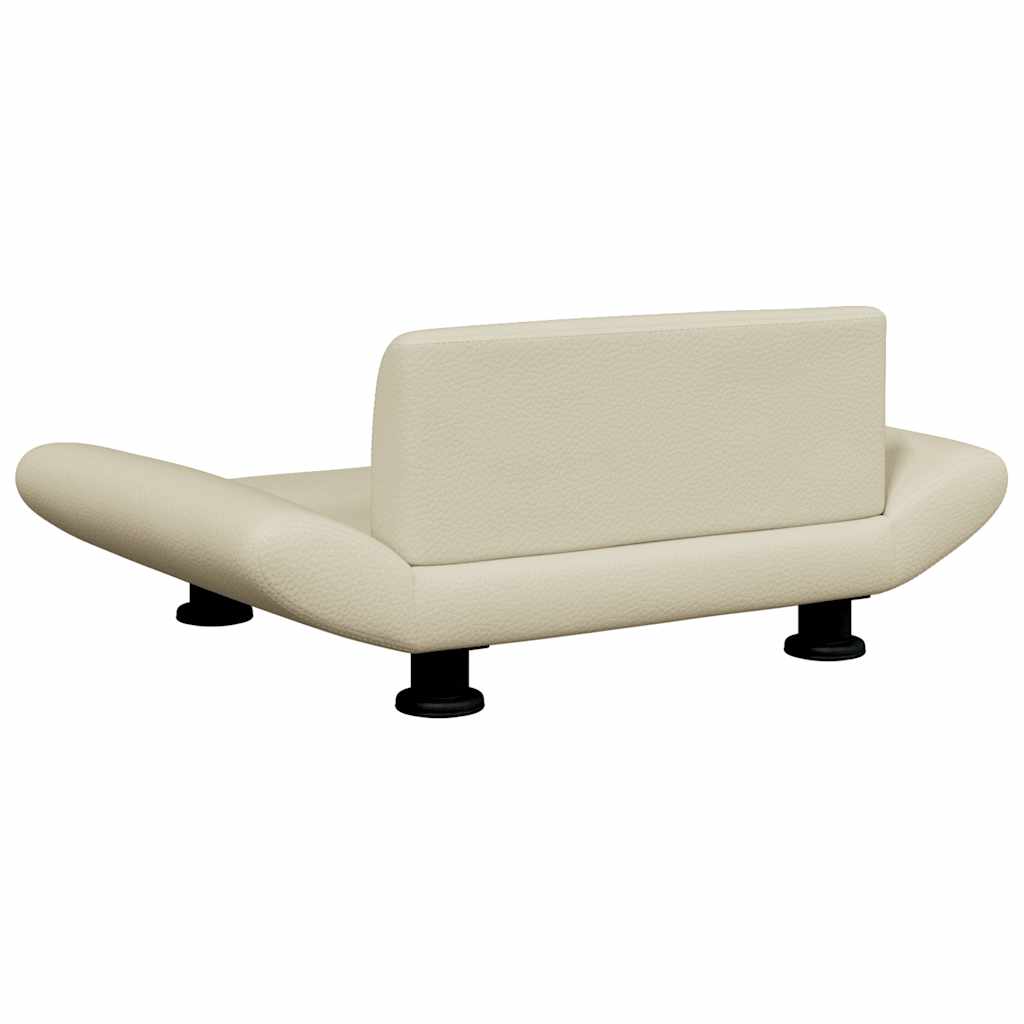 Krevet za pse krem 70 x 45 x 28 cm od umjetne kože
