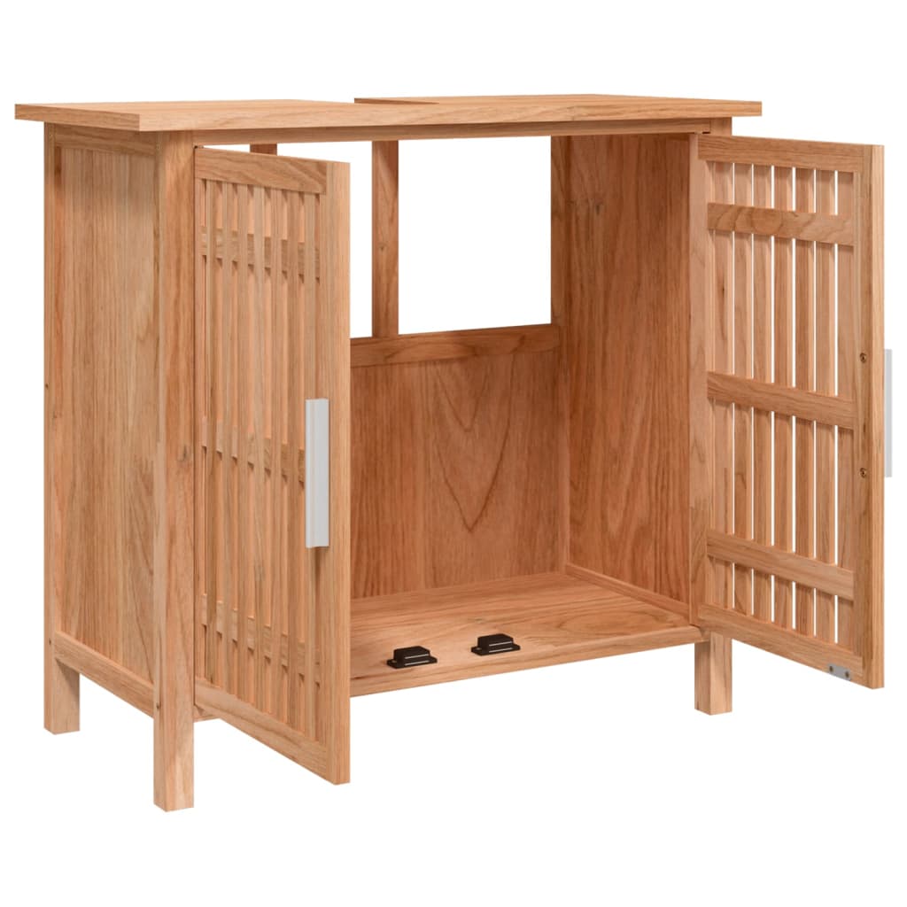 Kupaonski ormarić za umivaonik 66x29x61,5 cm masivno drvo oraha