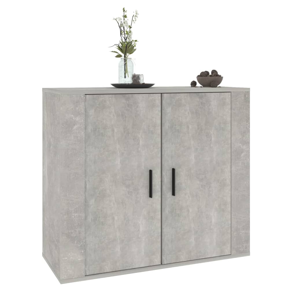 Komoda siva boja betona 80 x 33 x 70 cm od konstruiranog drva