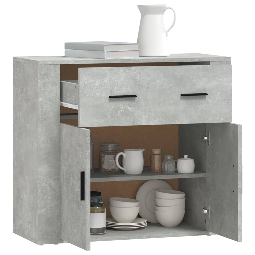Komoda siva boja betona 80 x 33 x 70 cm od konstruiranog drva