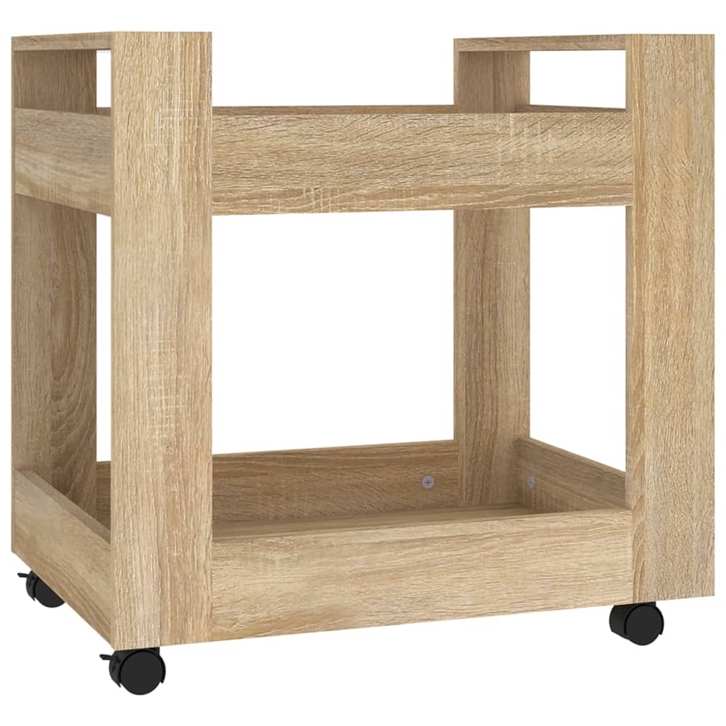Kolica za radni stol boja hrasta 60x45x60 cm konstruirano drvo