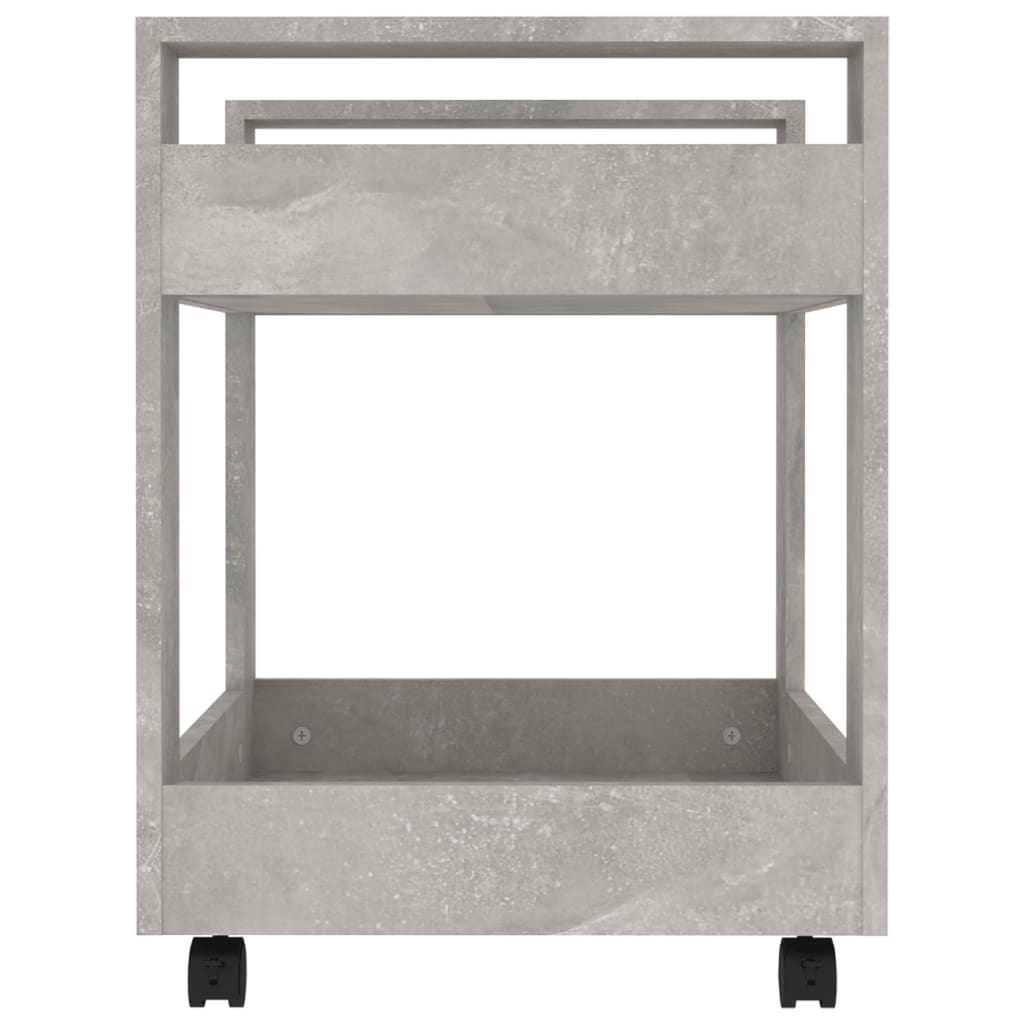 Kolica za radni stol boja betona 60x45x60 cm konstruirano drvo