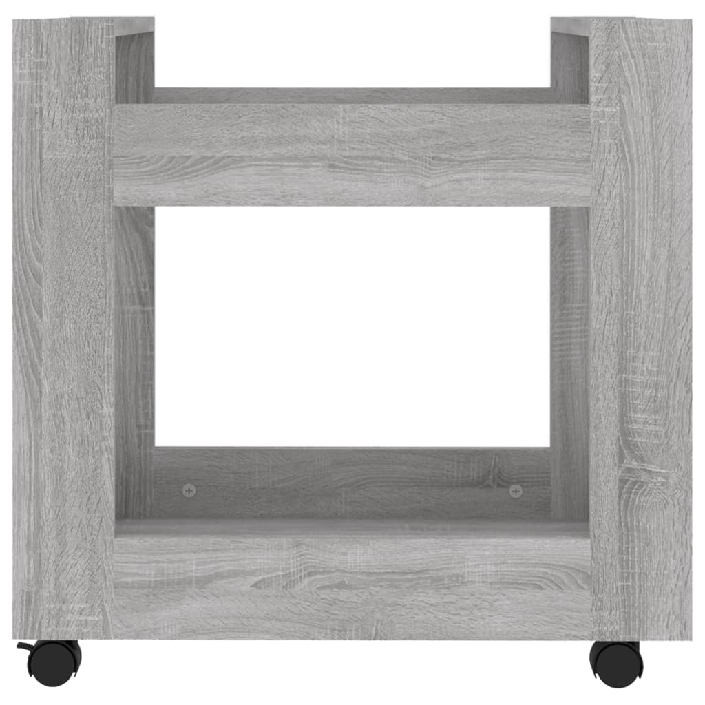 Kolica za radni stol boja sivog hrasta 60 x 45 x 60 cm drvena