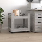 Kolica za radni stol boja sivog hrasta 60 x 45 x 60 cm drvena