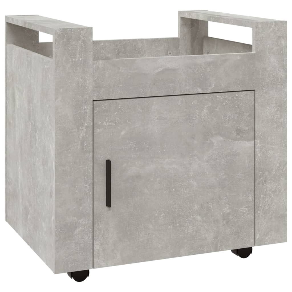 Kolica za radni stol boja betona 60x45x60 cm konstruirano drvo