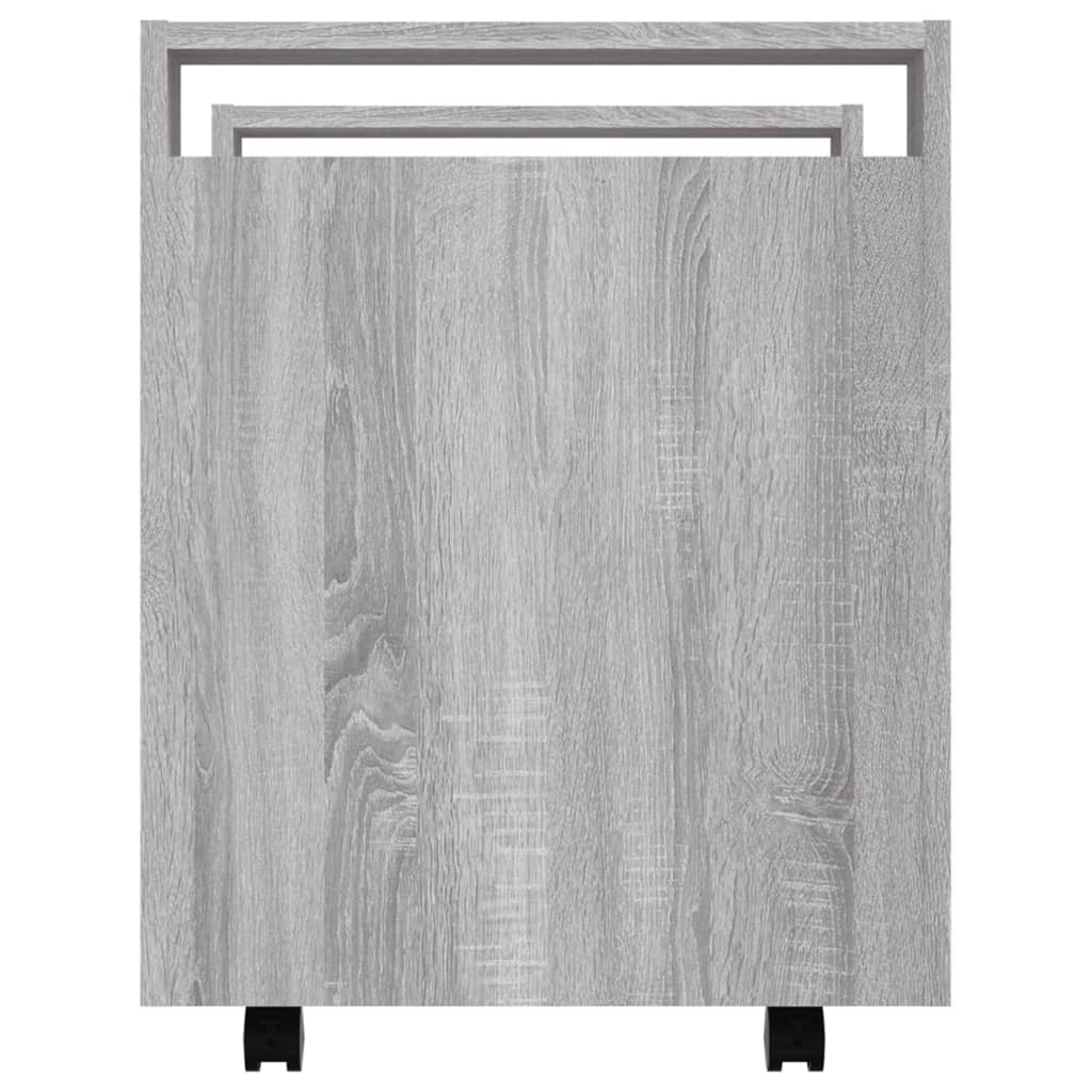 Kolica za radni stol boja sivog hrasta 60 x 45 x 60 cm drvena