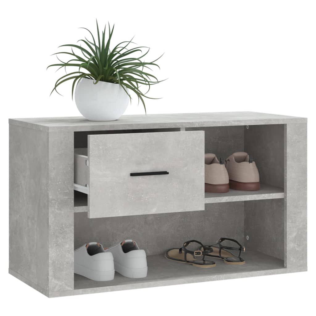 Ormarić za cipele boja betona 80x35x45 cm konstruirano drvo