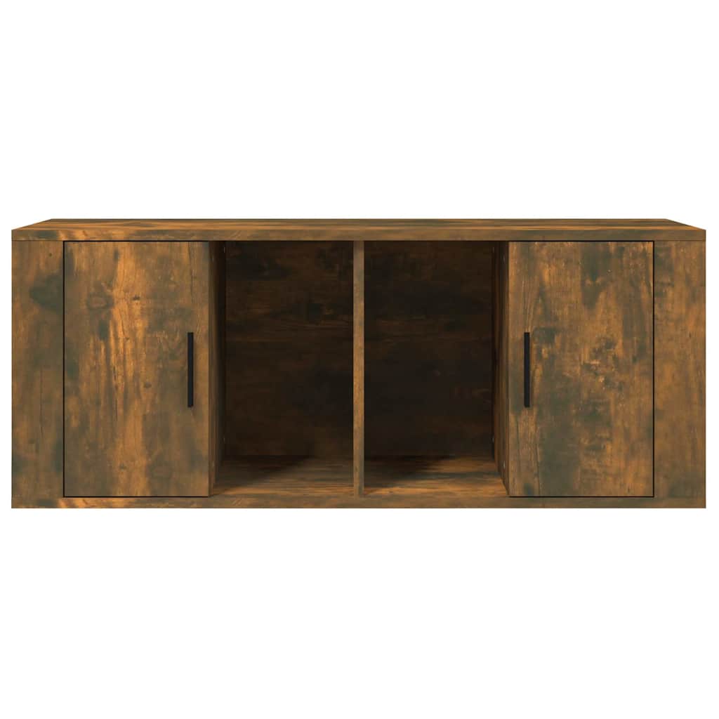 TV ormarić boja dimljenog hrasta 100x35x40 cm konstruirano drvo Smeđa