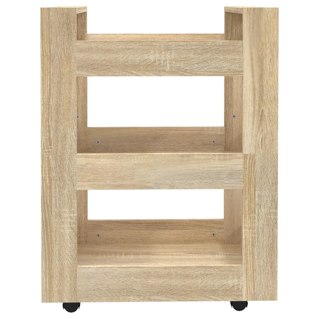 Kuhinjska kolica boja hrasta 60 x 45 x 80 cm konstruirano drvo