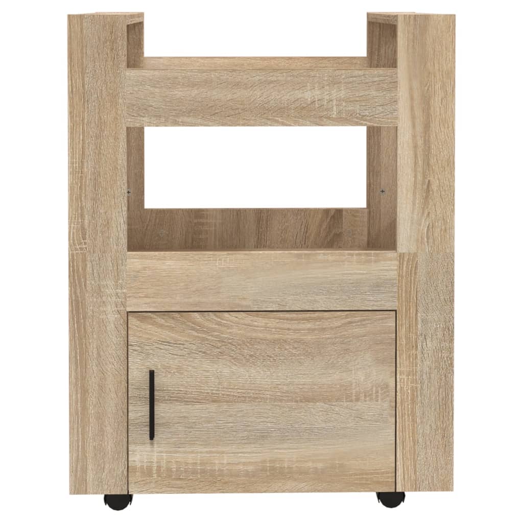 Kuhinjska kolica boja hrasta 60 x 45 x 80 cm konstruirano drvo