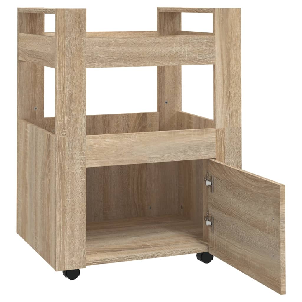 Kuhinjska kolica boja hrasta 60 x 45 x 80 cm konstruirano drvo