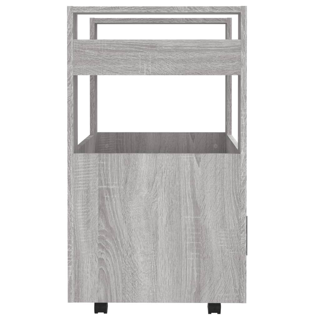 Kuhinjska kolica siva boja hrasta 60x45x80 cm konstruirano drvo